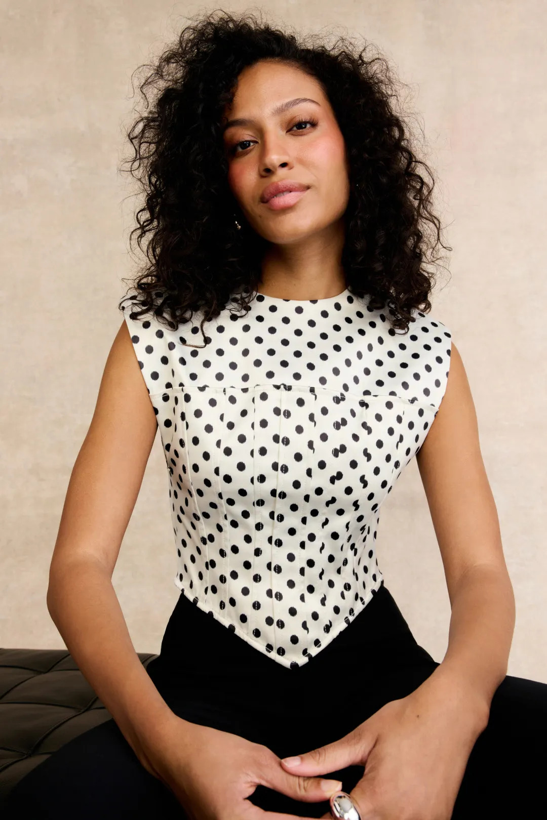 Printed Double Satin Corset Blouse | Rent the Runway