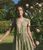 The Dawn Dress | Green Blooming Meadow Silk-Cotton | Christy Dawn