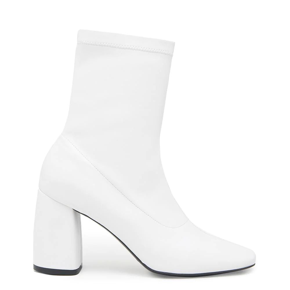 BellaMia White Nappa Stretch Leather Boot with Microfleece Lining | DANIELLA SHEVEL