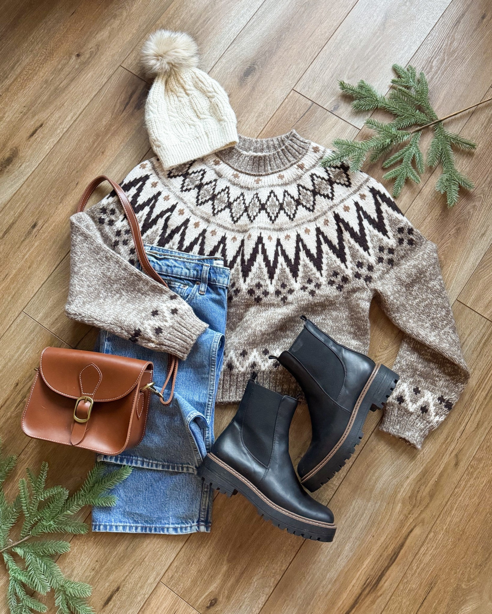 winter outfits. fair isle sweater. winter fashion. 

#LTKSeasonal #LTKHoliday #LTKGiftGuide