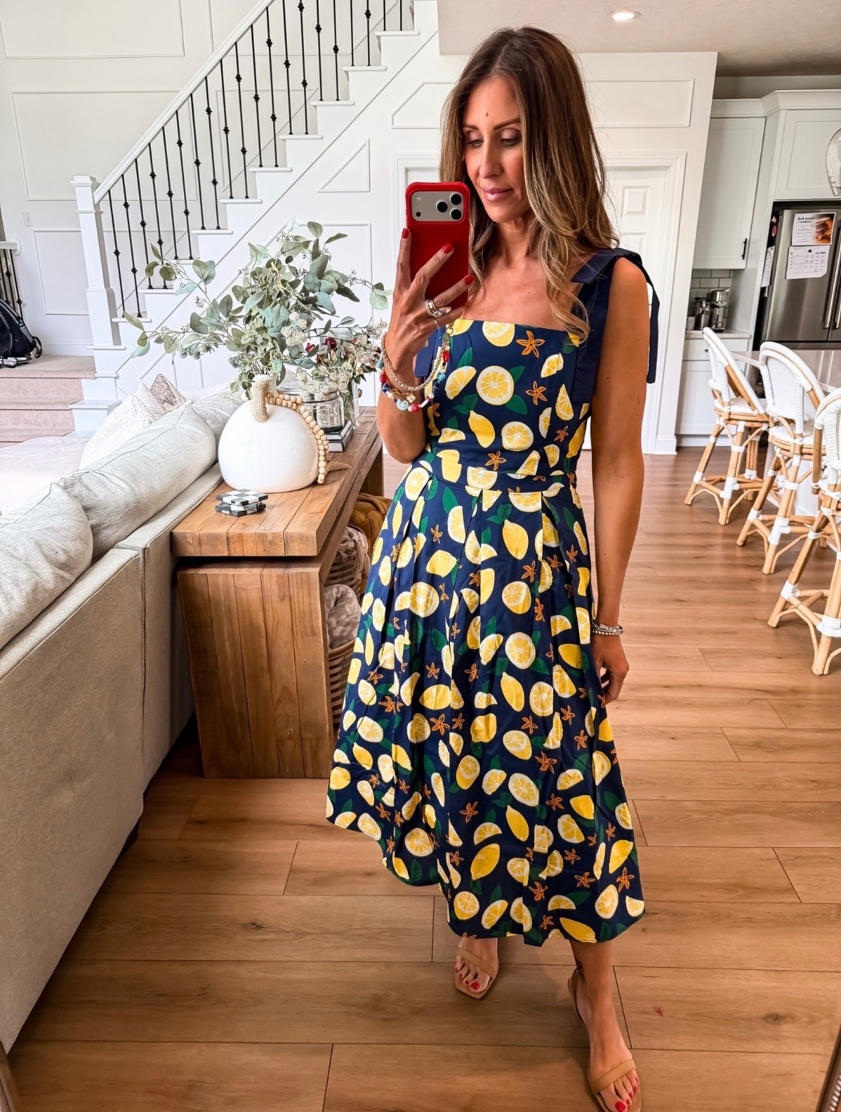 Trending! This navy lemon print midi dress is perfecr for summer brunches, casual outings, or weekend getaways. Pair with neutral sandals for a fresh and playful look that’s versatile for daytime events. This lightweight, breezy dress combines comfort and style seamlessly.

summer dress, midi dress, lemon print dress, casual summer outfit, weekend outfit ideas, brunch outfit inspo, lightweight dress for women, summer fashion, themominstyle

#LTKSeasonal #LTKTravel #LTKootd