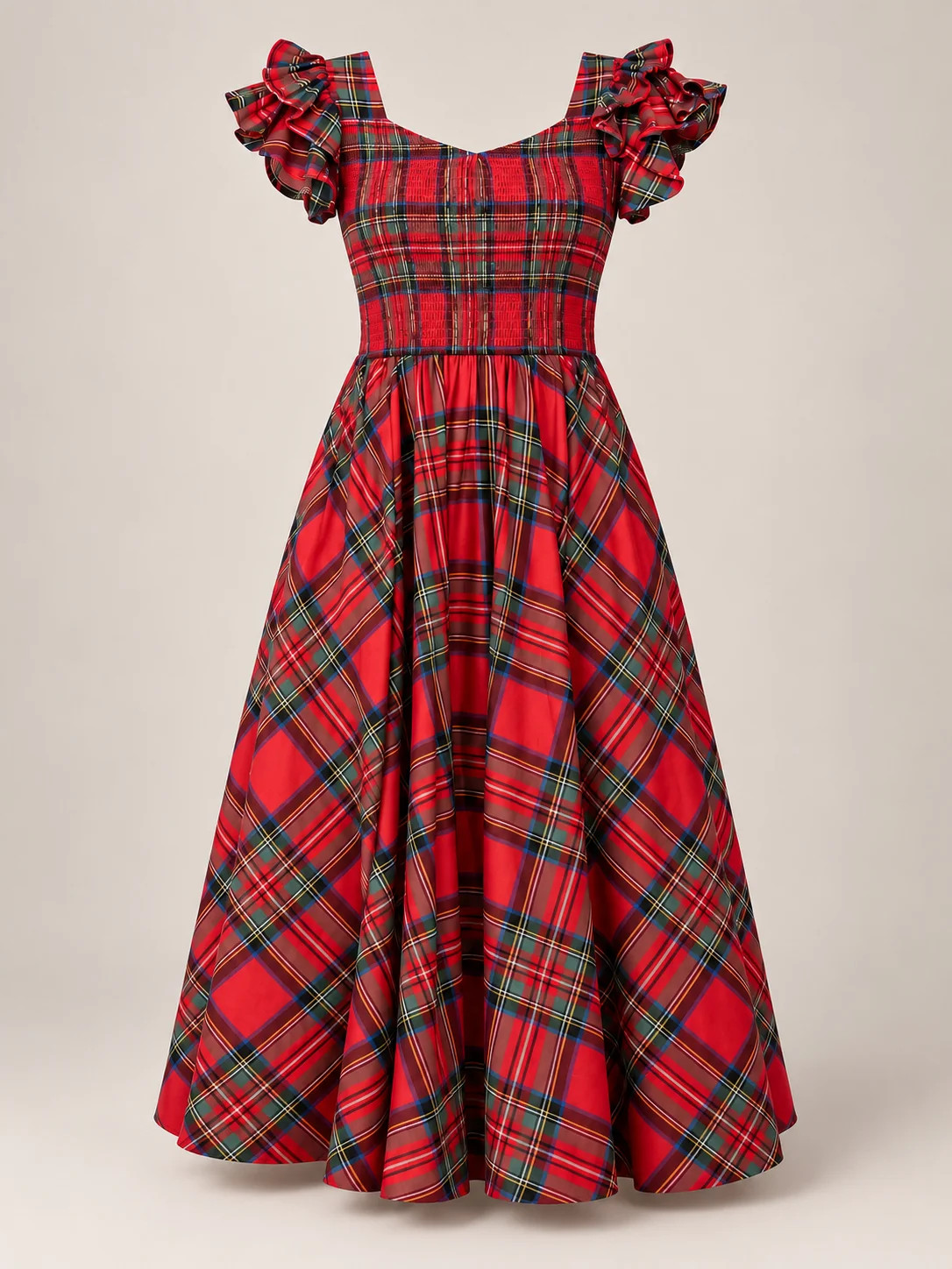 Hattie Dress in Holiday Plaid M | Ivy City Co