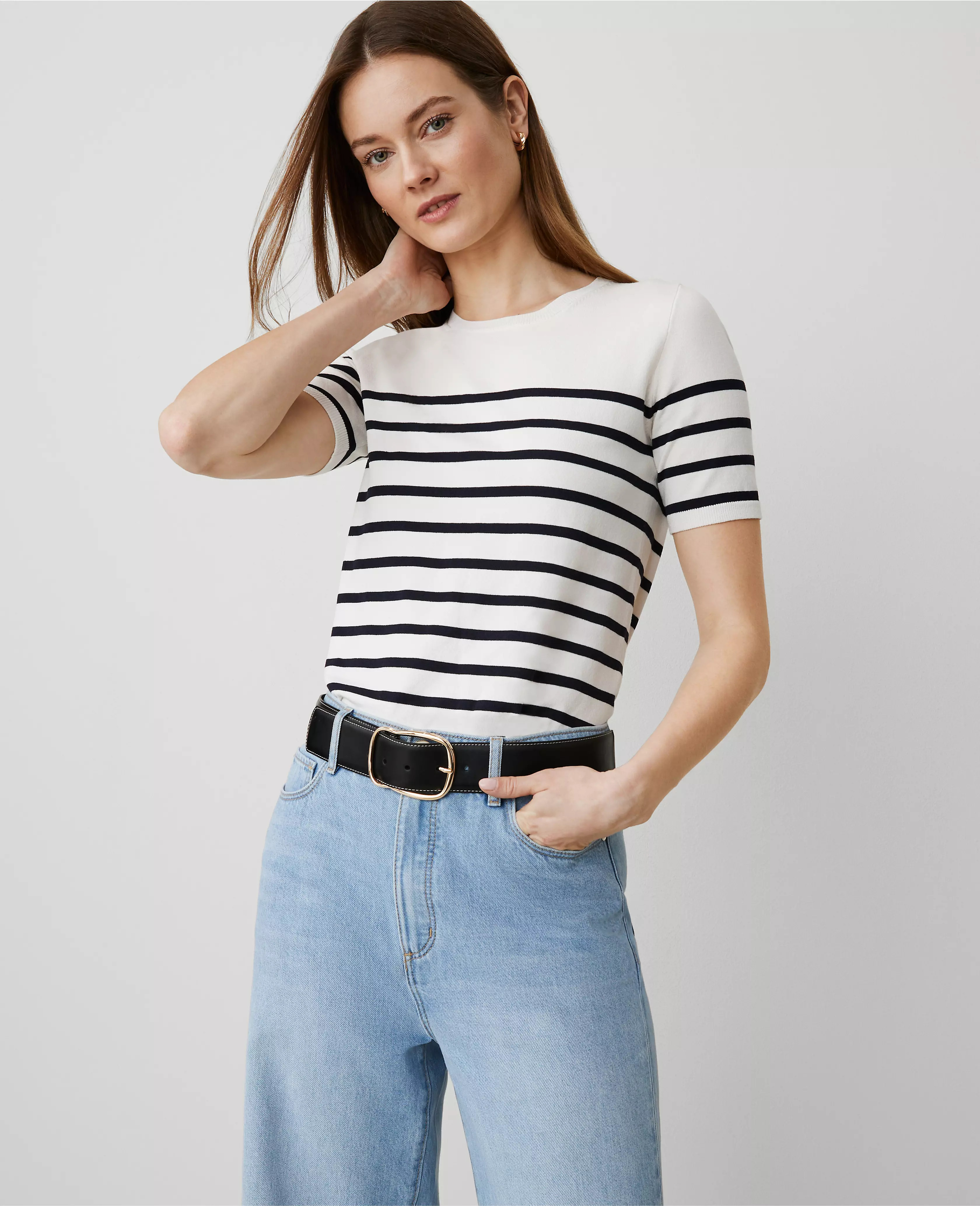 Striped Sweater Tee | Ann Taylor