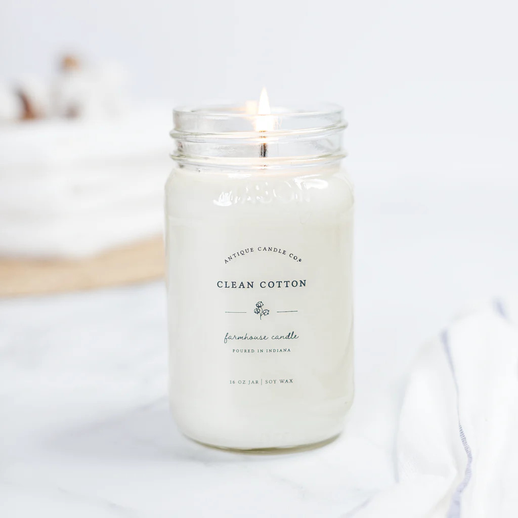 Clean Cotton 16 oz candle | Antique Candle Co.