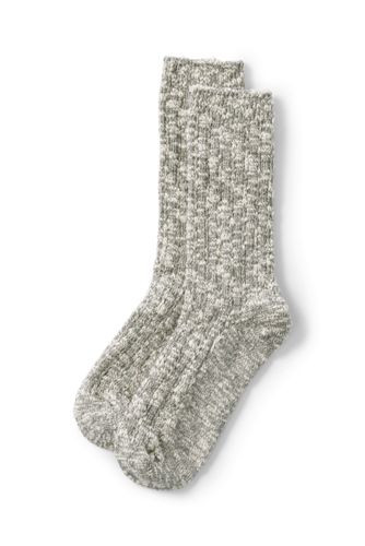 Women's Marled Crew Socks | Lands' End (US)