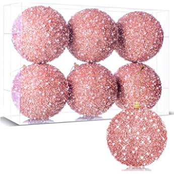 3.15" Christmas Ball Ornaments 12 pcs Glitter Sequin Foam Ball Shatterproof Christmas Decorations... | Amazon (US)