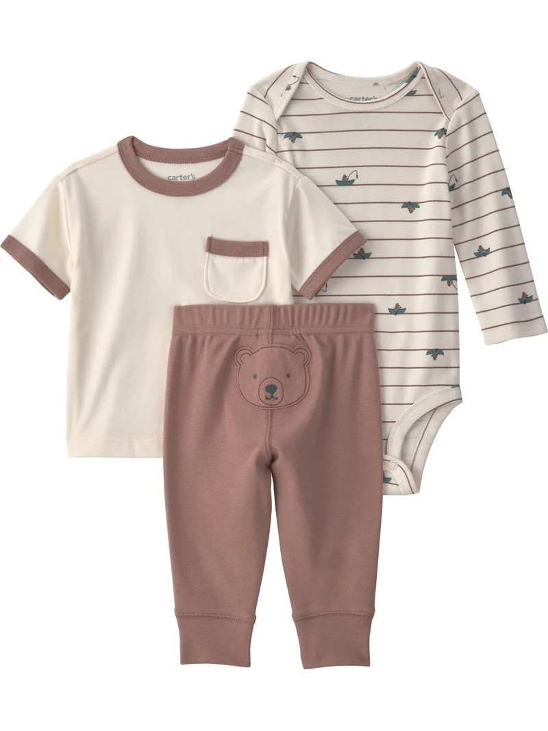 Carter's Child of Mine Baby Boy Outfit Set, 3-Piece, Sizes 0-24 Months | Walmart (US)
