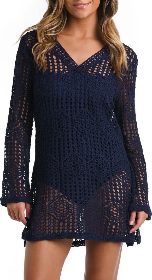Waverly Long Sleeve Cotton Cover-Up Dress | Nordstrom