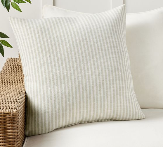 Performance Petite Striped Outdoor Pillow | Pottery Barn (US)