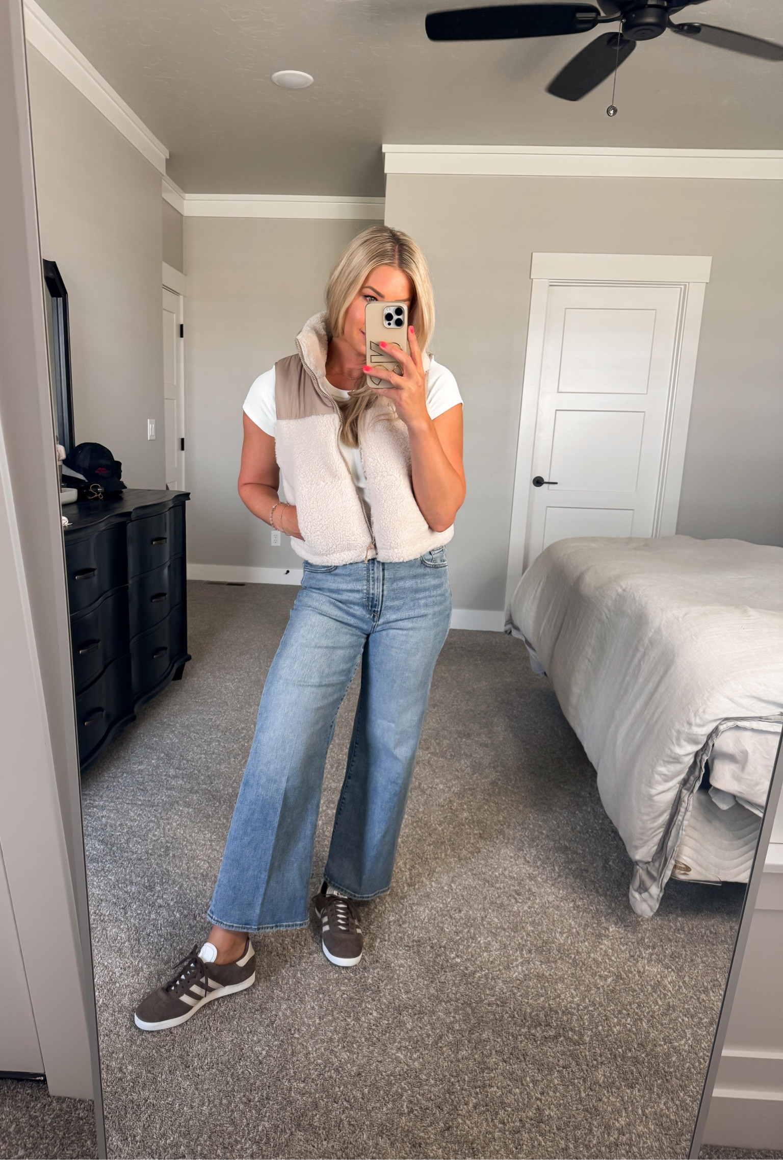 Cutie vest 
Baby T-shirt 
Joe’s jeans Mia
Adidas sneakers 
NSale 
Nordstrom Anniversary Sale 

#LTKSaleAlert #LTKxNSale #LTKFindsUnder50