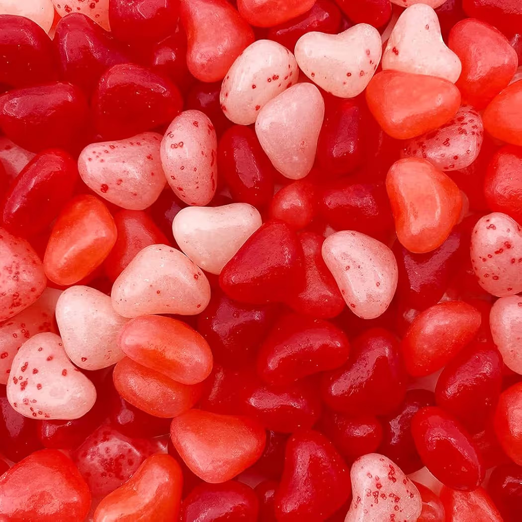 Heart Shaped Jelly Beans - 2 Pound Bulk Pack - Candy - Cherry, Strawberry, Watermelon Flavors | Amazon (US)