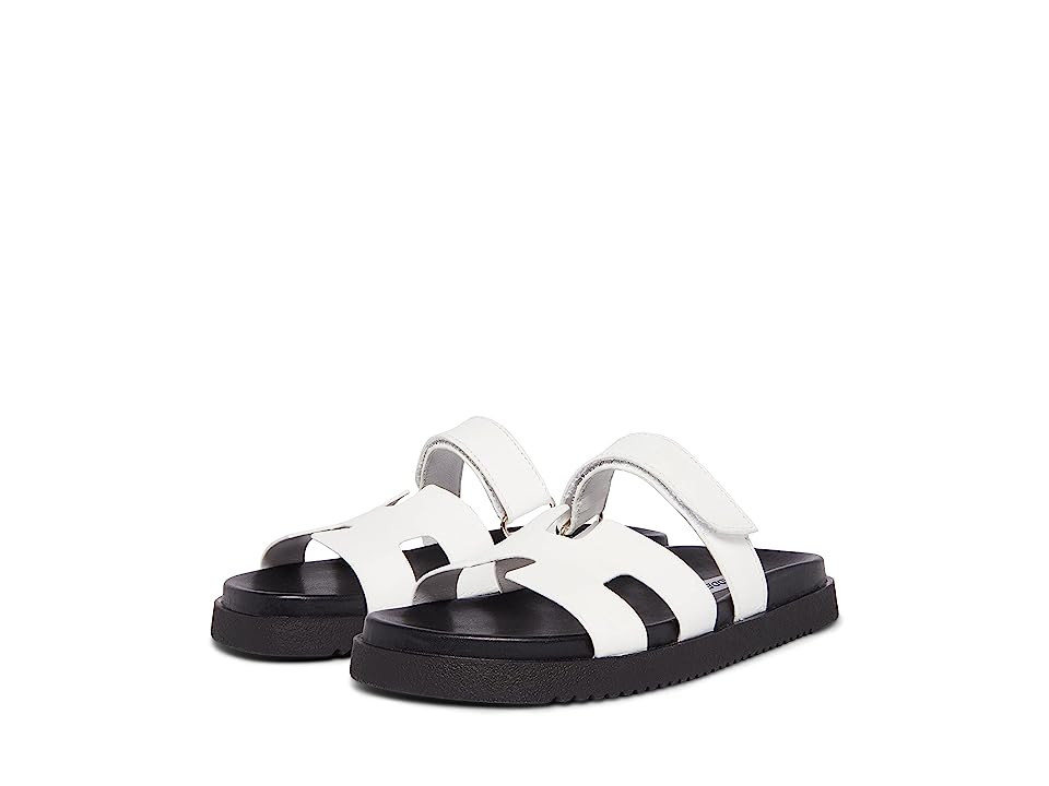 Steve Madden Mayven Women's Shoes White/Black : 9.5 M, Leather | Zappos