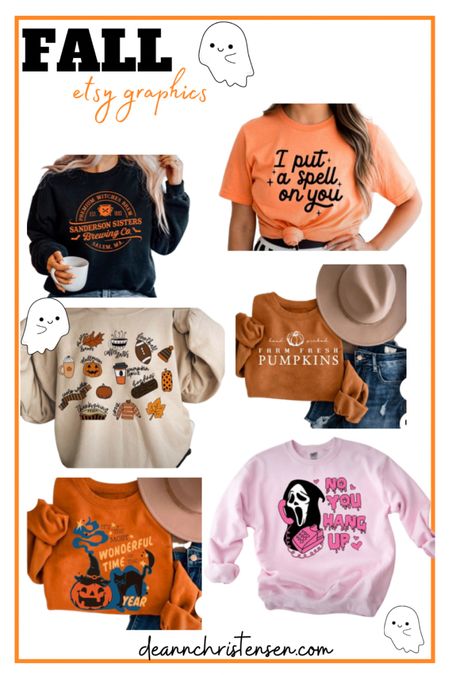 Fall Etsy Graphics 👻🎃 etsy finds, fall season, fall tees, spooky sweatshirt, spooky outfit, fall outfit, casual fall outfit 

#LTKCon #LTKSeasonal #LTKstyletip