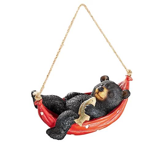 Design Toscano Snooze Hanging Bear Statue withRope | QVC