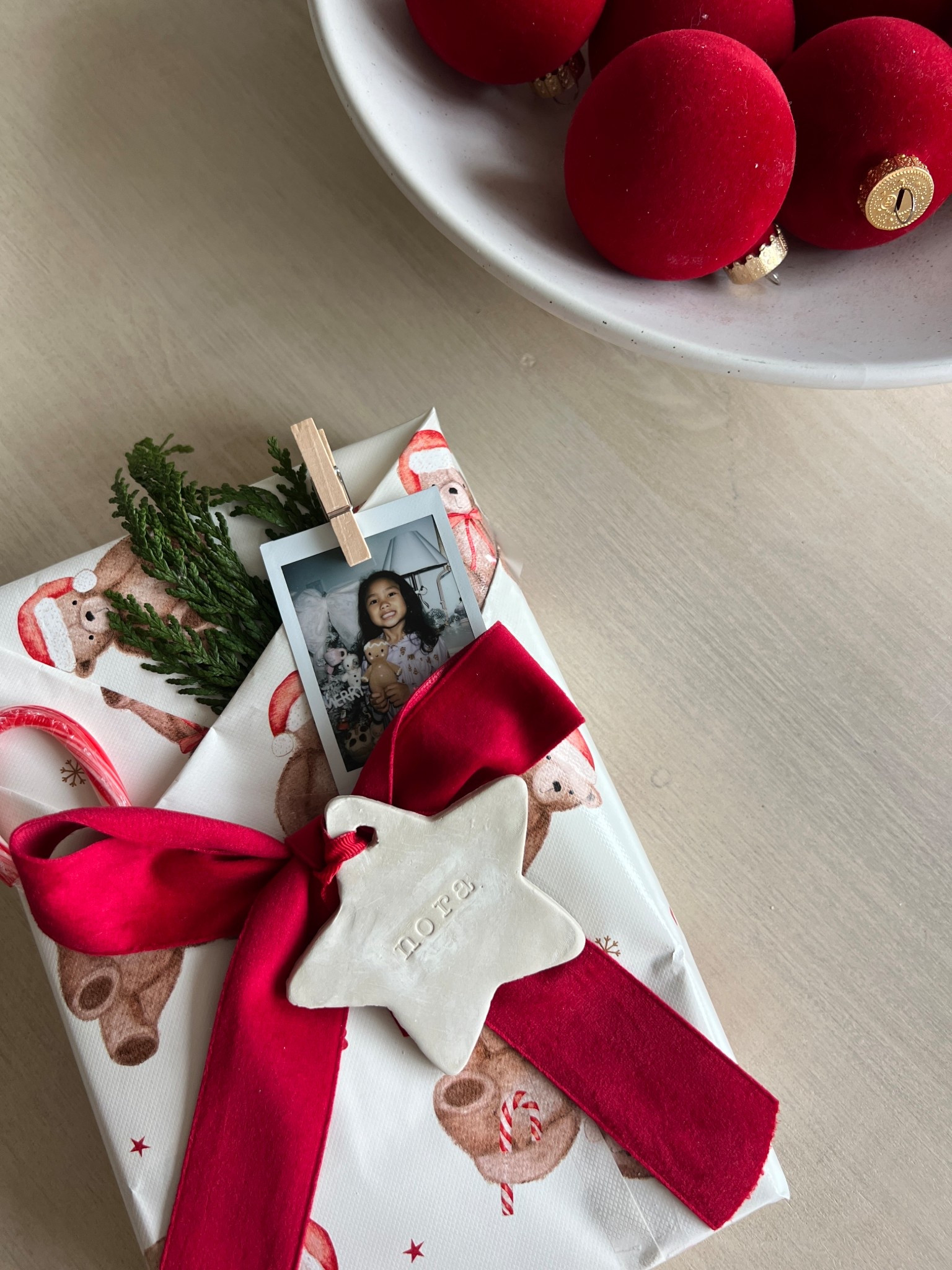 An imperfectly imperfect DIY gift tag made out of air dry clay, cookie cutter and stamps. 

#LTKHoliday