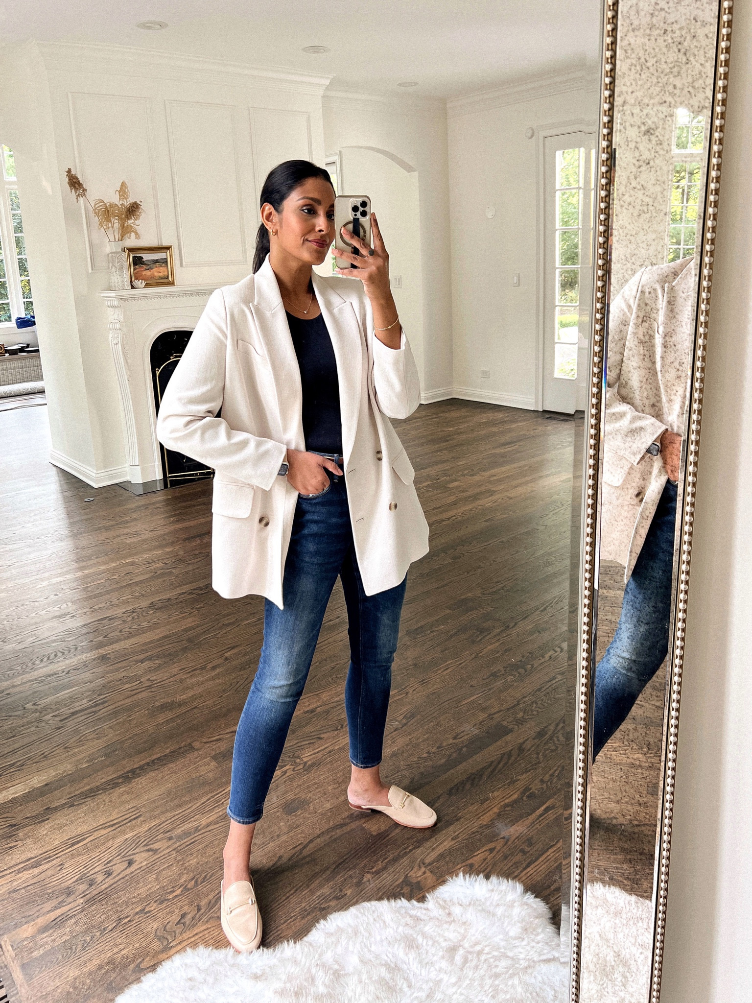 H&M blazer roundup- all the good ones for fall. Bodysuit is buy one get one 50% off- my favorite staple!Great material to suck you in, comfy and true to size. Mules are also a staple- just a great quality pair. 

Transitional outfit. Fall outfit. 

#LTKsalealert #LTKSeasonal #LTKunder50