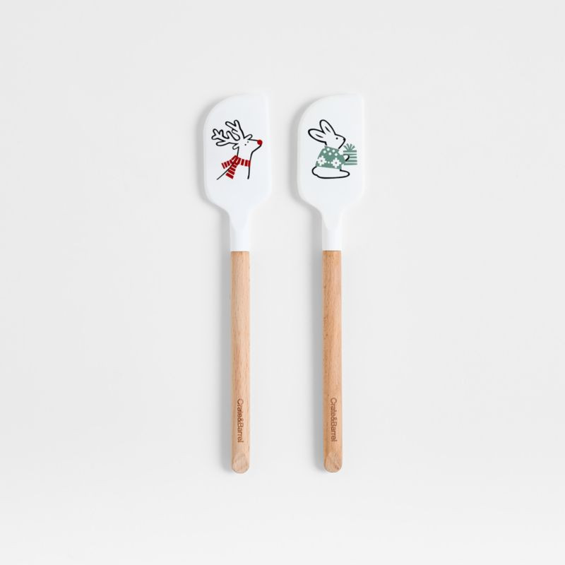 Arctic Friends Silicone and Wood Mini Spatulas, Set of 2 by Joan Anderson + Reviews | Crate & Bar... | Crate & Barrel
