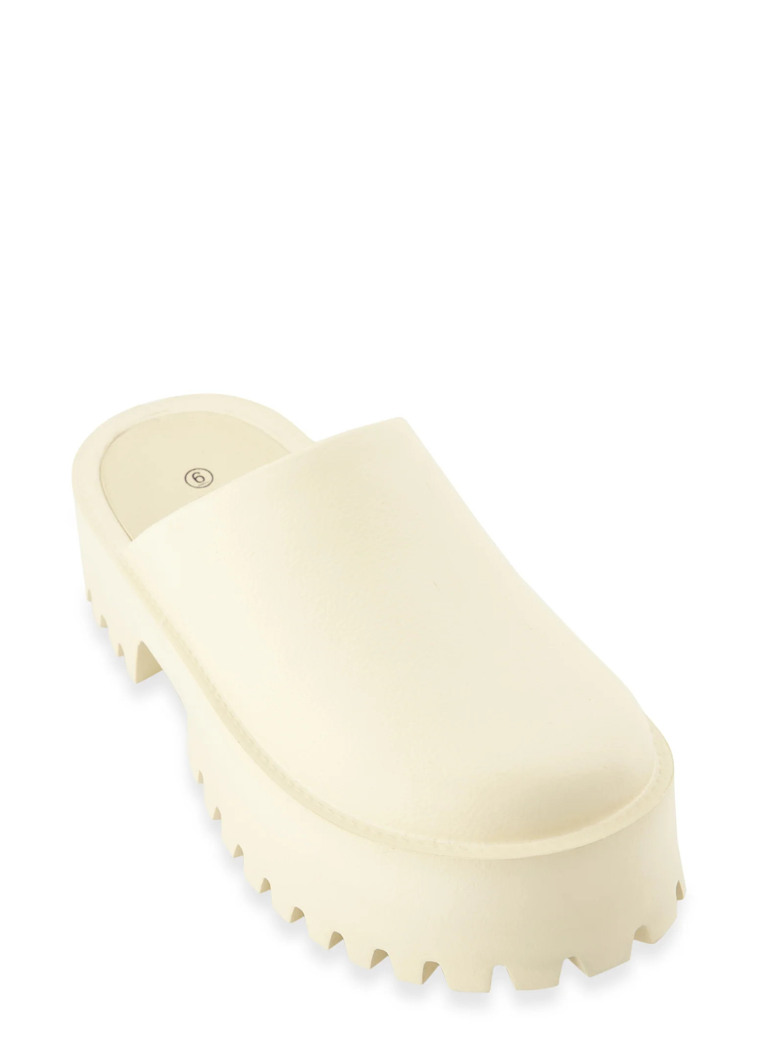 Platform Mule Clogs  - Nude | Rainbow Shops
