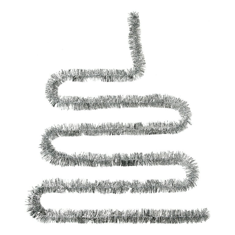 Tinsel Christmas Garland, Silver, 12', by Holiday Time | Walmart (US)