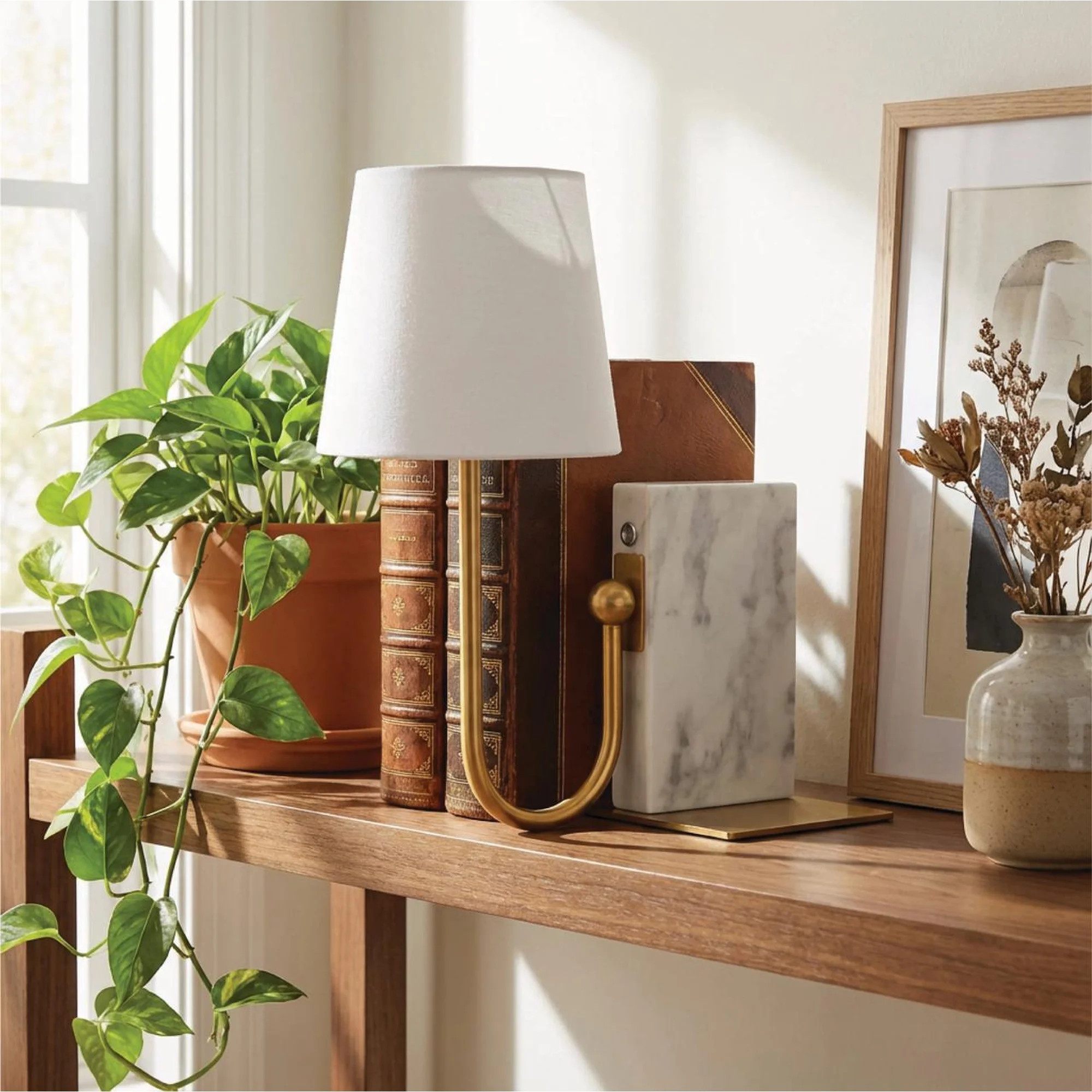 Home Decor Collection Marble Sconce Light Bookend | Walmart (US)