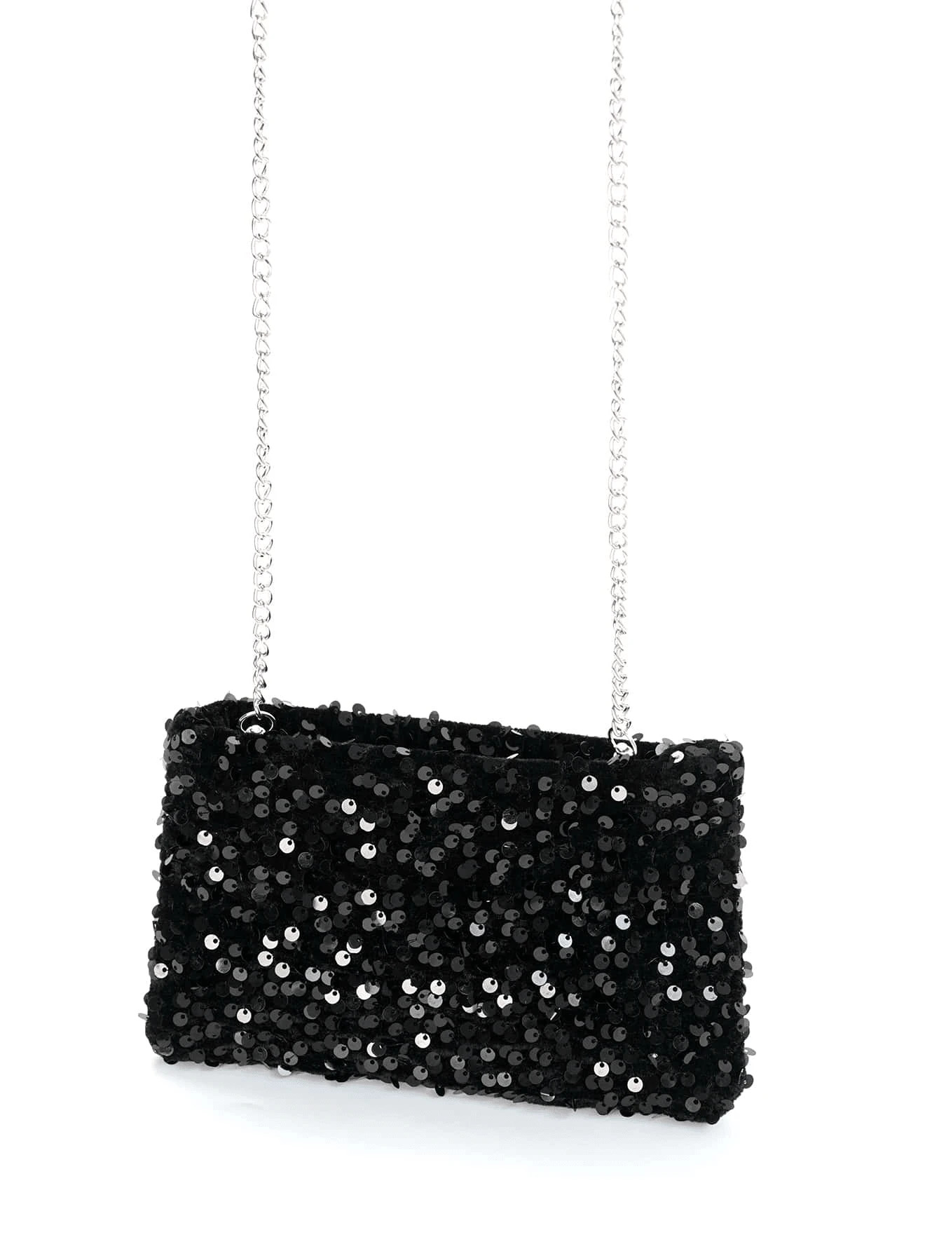 Glitter Bling,Shiny Glamorous,Elegant,Exquisite Black Sparkling Decoration Square Crossbody Bag For Party, Dinner, Club Dinner Bag,Evening Bag For Party Girl,Woman,For Female Perfect For Party,Wedding,Prom,Dinner/Banquet, Best Gift For Women | SHEIN