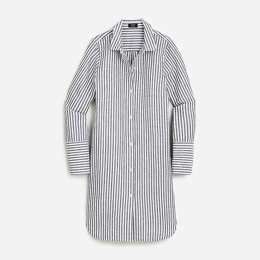 Linen-cotton beach shirt in stripe | J.Crew US