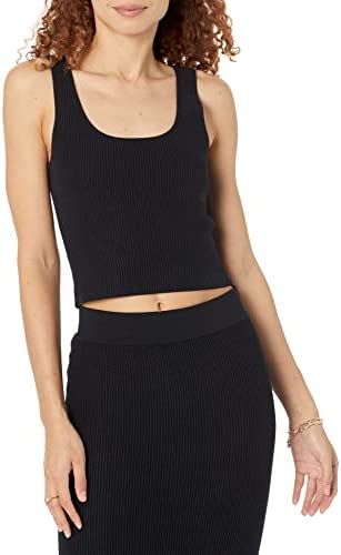 The Drop Women's Femi Scoop-Neck Ribbed Cropped Tank | Amazon (US)