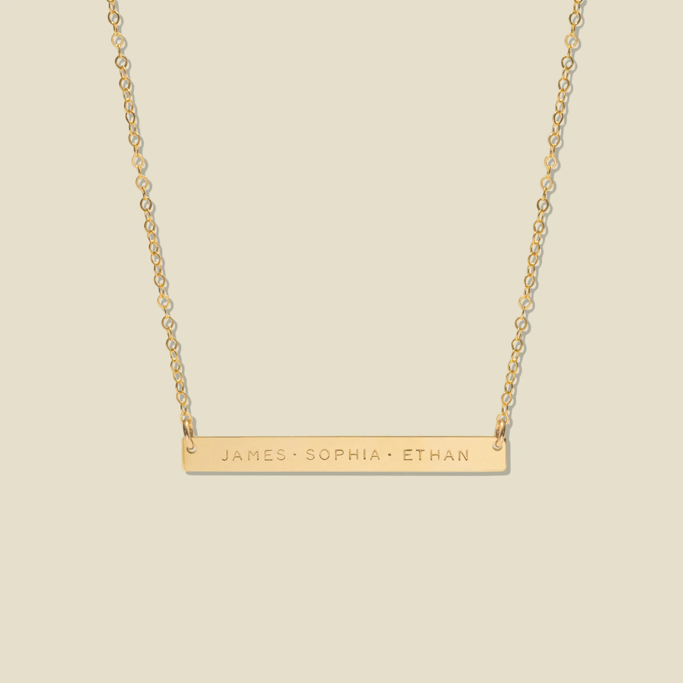 Made By Mary Everly Bar Necklace | Hand Stamped, Handmade | Made By Mary | Made By Mary