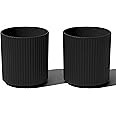 Veradek Round Demi Planter Pots for Indoor/Outdoor Garden Use | Made from Plastic - Concrete Mix ... | Amazon (US)