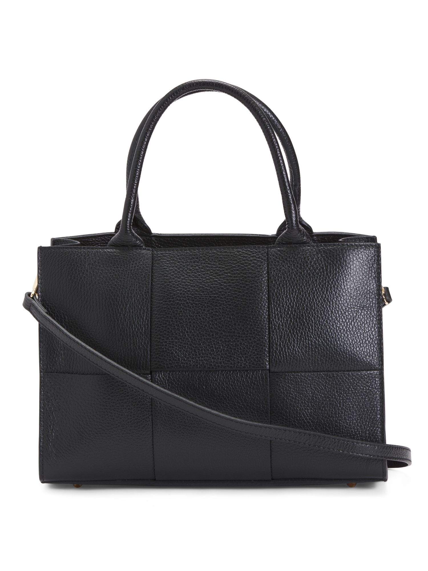 Made In Italy Leather Large Woven Tote | TJ Maxx