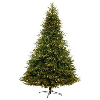 Nearly Natural 9 ft. Colorado Mountain Fir Natural Look Artificial Christmas Tree with 900 Multi LED Lights and 4600 Bendable Branches | The Home Depot