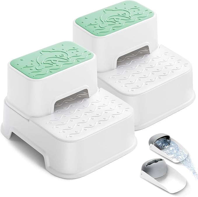 MangoHood 2 Step Stools for Kids - Double up Toddlers Stool Multifunctional Toilet Stepping Stool... | Amazon (US)