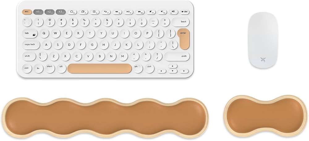 iCasso Keyboard Wrist Rest,2in1 Wooden Ergonomic Gel Wrist Rest for Computer Keyboard and Mouse... | Amazon (US)