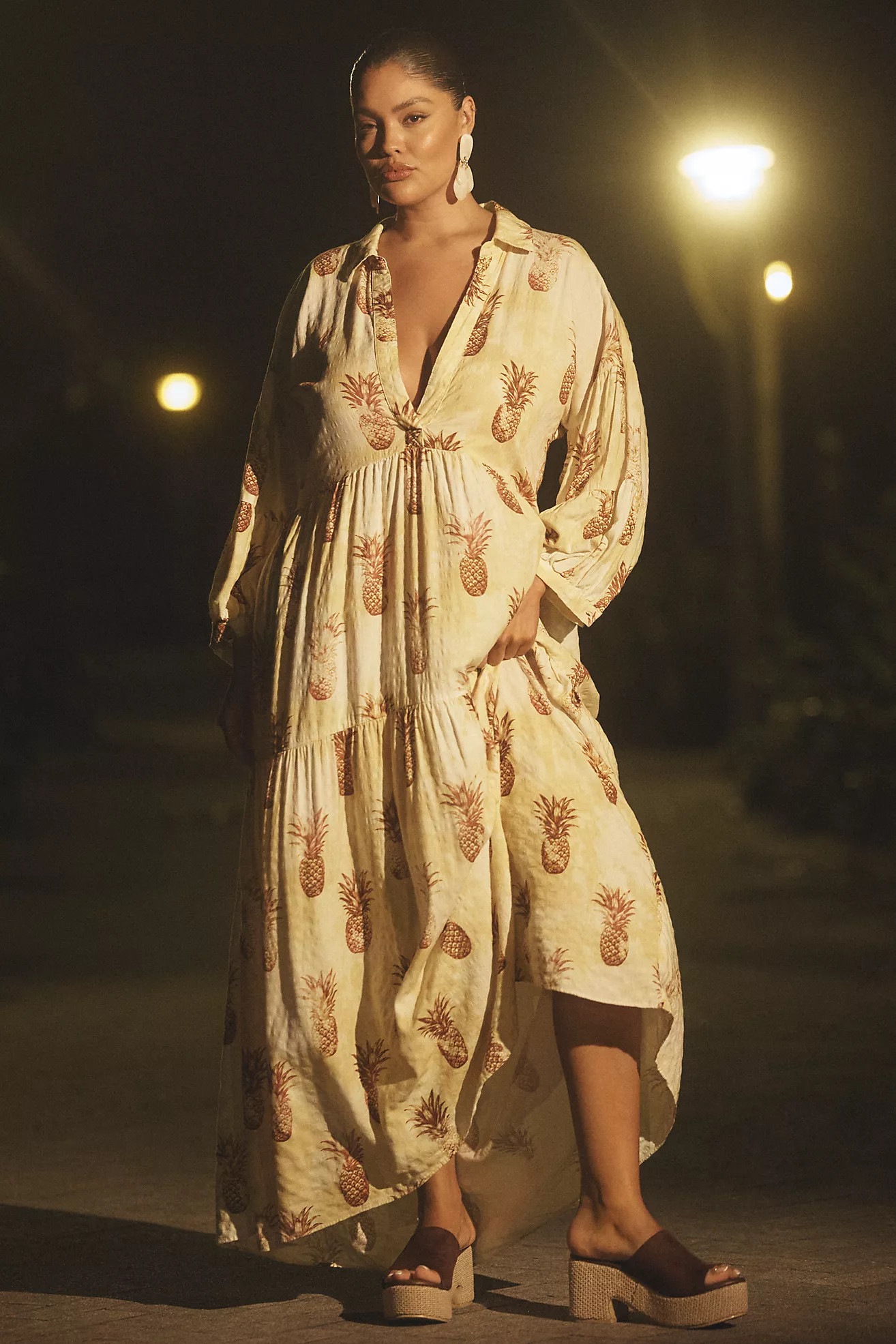 The Carolita Printed Tiered Shirt Dress by Celandine | Anthropologie (US)
