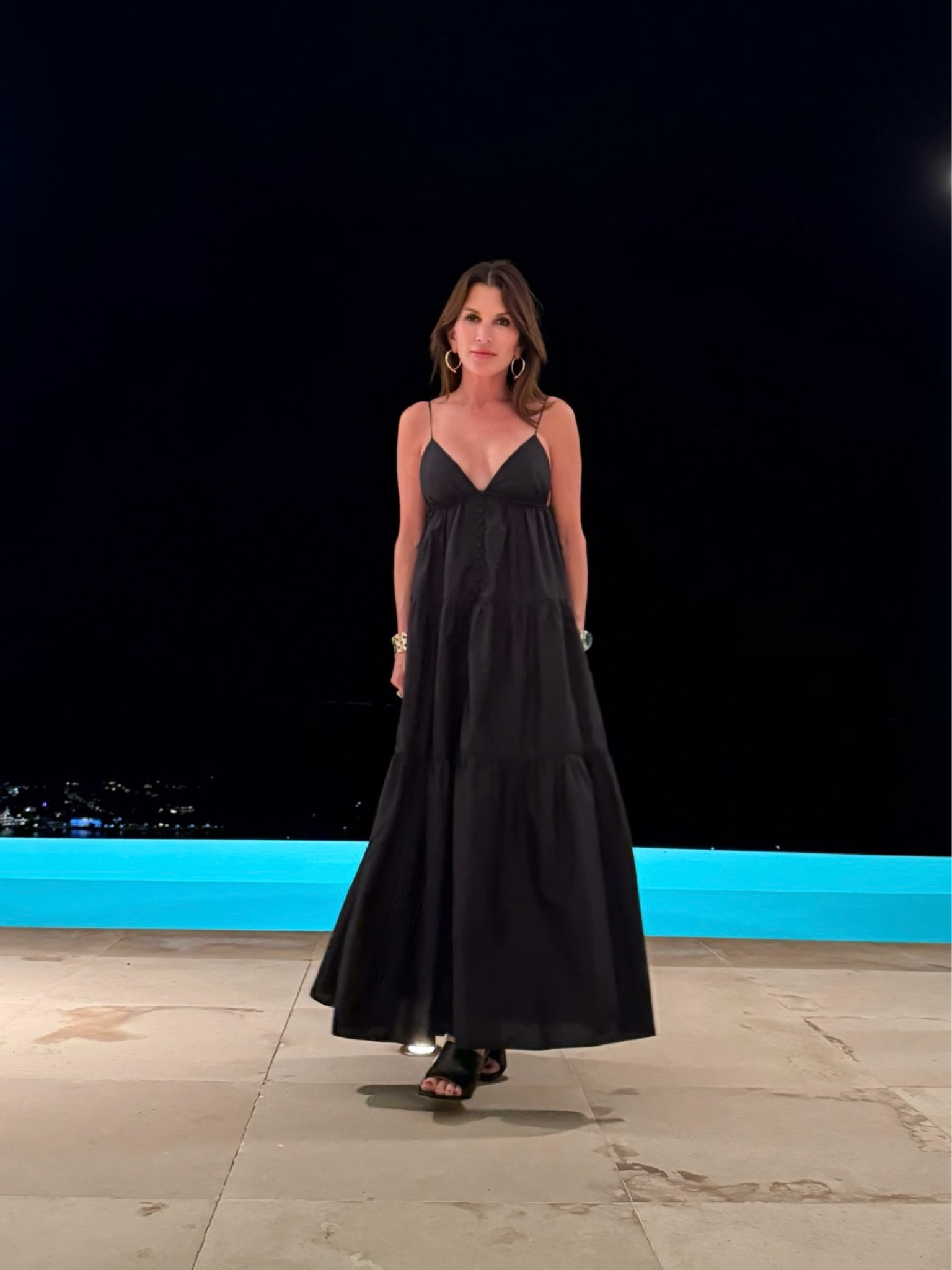 About last night….   Dress Matteau.  Earrings tabayer.  Shoes khaite    Stayed tuned for more fun in the sun content and my favorite spots to visit in St Barths!  ❤️EAB

#LTKShoeCrush #LTKSeasonal #LTKStyleTip