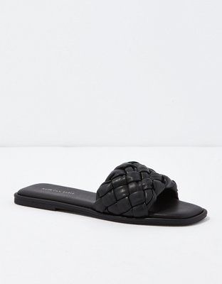AE Puffy Braided Slide Sandal | American Eagle Outfitters (US & CA)