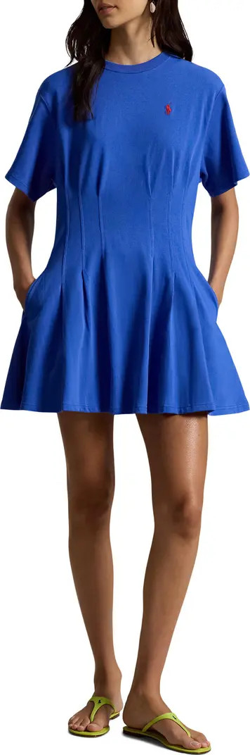 Pleated Cotton Jersey Minidress | Nordstrom