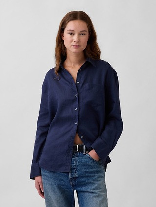 100% Linen Oversized Shirt | Gap (US)