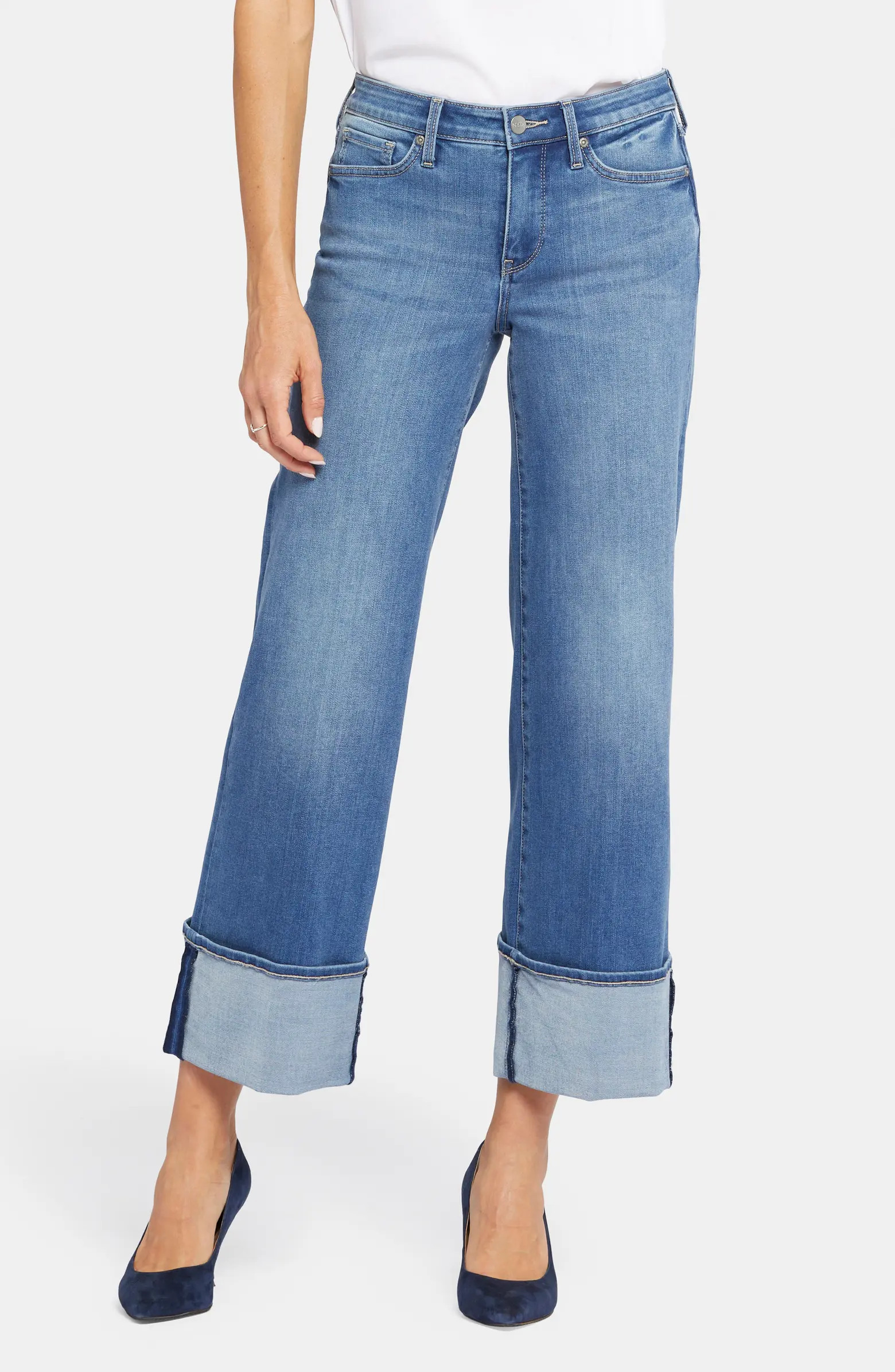 NYDJ Teresa Cuffed Wide Leg Jeans | Nordstromrack | Nordstrom Rack