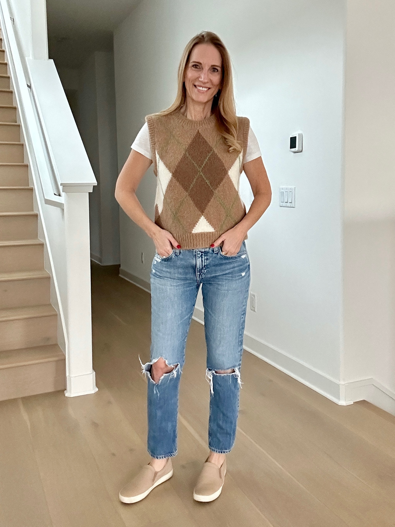 This Sezane sweater vest is so cute! Perfect for fall and winter with a white short sleeve t-shirt or long sleeve t-shirt. 

#LTKOver40 #LTKStyleTip