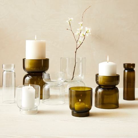Foundations Glass Candleholders | West Elm (US)