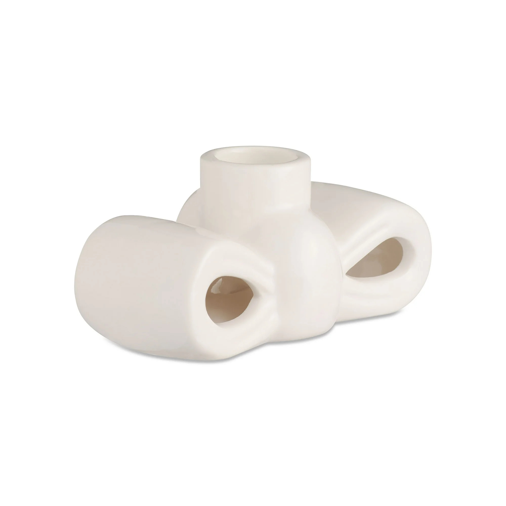Stoneware Bow Valentine's Day Taper Candle Holders, White, 2 Count, by My Texas House | Walmart (US)