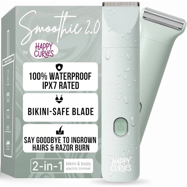 Happy Curves Smoothie 2.0 Bikini Trimmer, Women's Electric Intimate Shaver and Body Trimmer, Wate... | Walmart (US)