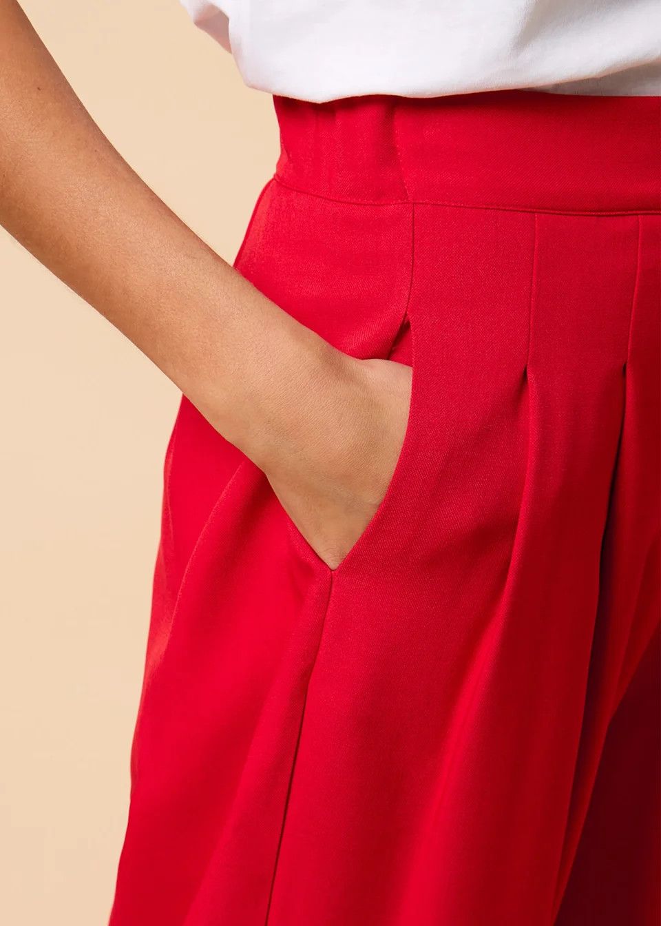 Little Mistress Red Co Ord Wide Leg Trousers By Vicky Pattison | Matalan (UK)