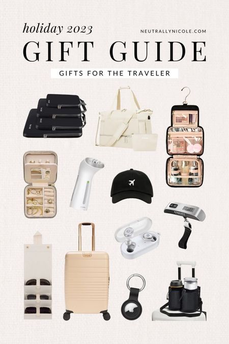 Gifts for the traveler — compression packing cubes, duffel weekender bag, hanging toiletry bag, jewelry travel organizer, portable clothing steamer, airplane baseball hat, luggage scale, wireless earbuds, sunglasses travel organizer, Béis carry-on luggage, AirTag keychain, luggage cup holder, & more!

// travel gifts, gifts for travelers, must have travel products, best travel products, gifts for her, gifts for women, gifts for girls, gift guide for her, for wife, for sister, for mom, for girlfriend, for fiancé, for friend, for bff, for coworker, for hostess, holiday gift guide, Christmas gifts, Amazon (10.17) #LTKitbag

#LTKU #LTKstyletip #LTKGiftGuide #LTKsalealert #LTKfindsunder50 #LTKHoliday #LTKfindsunder100 #LTKSeasonal #LTKtravel