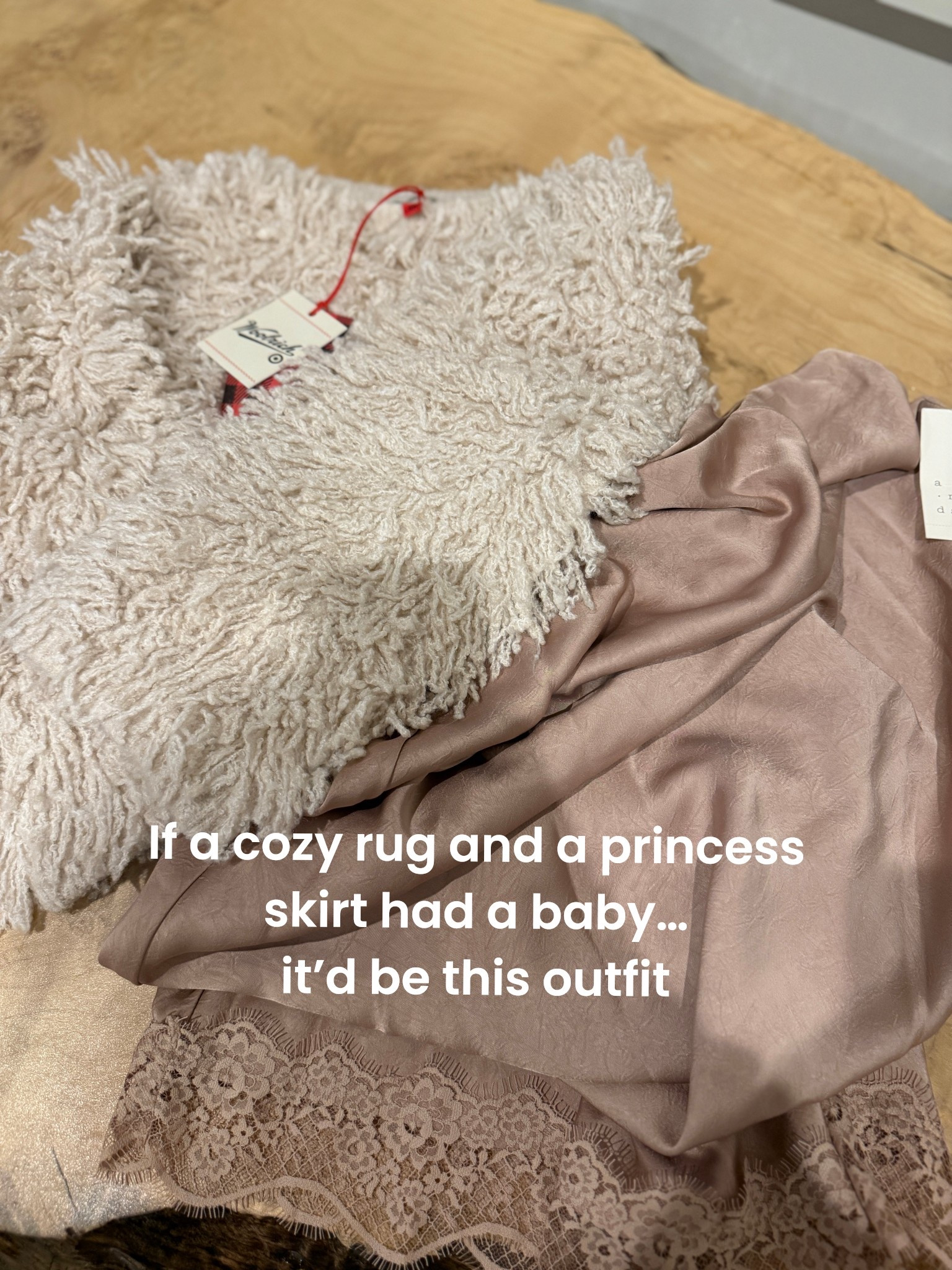 The “looks like a rug but make it fashion” fall fit 🩷🧶
✨ Wool and Rich cream sweater from Target — cozy, textured, and borderline blanket behavior
✨ Pink satin lace-trim skirt also Target — feminine, flirty, and perfect for layering

It’s giving Pinterest fall aesthetic without trying too hard — soft textures, neutral tones, and main character energy with a chai latte in hand. ☕️

👉 Linked both because comfy and cute should always coexist.

#LTKSeasonal #falloutfits #LTKStyleTip #LTKEveryday #momstyle

#LTKFindsUnder50 #LTKStyleTip #LTKPetite