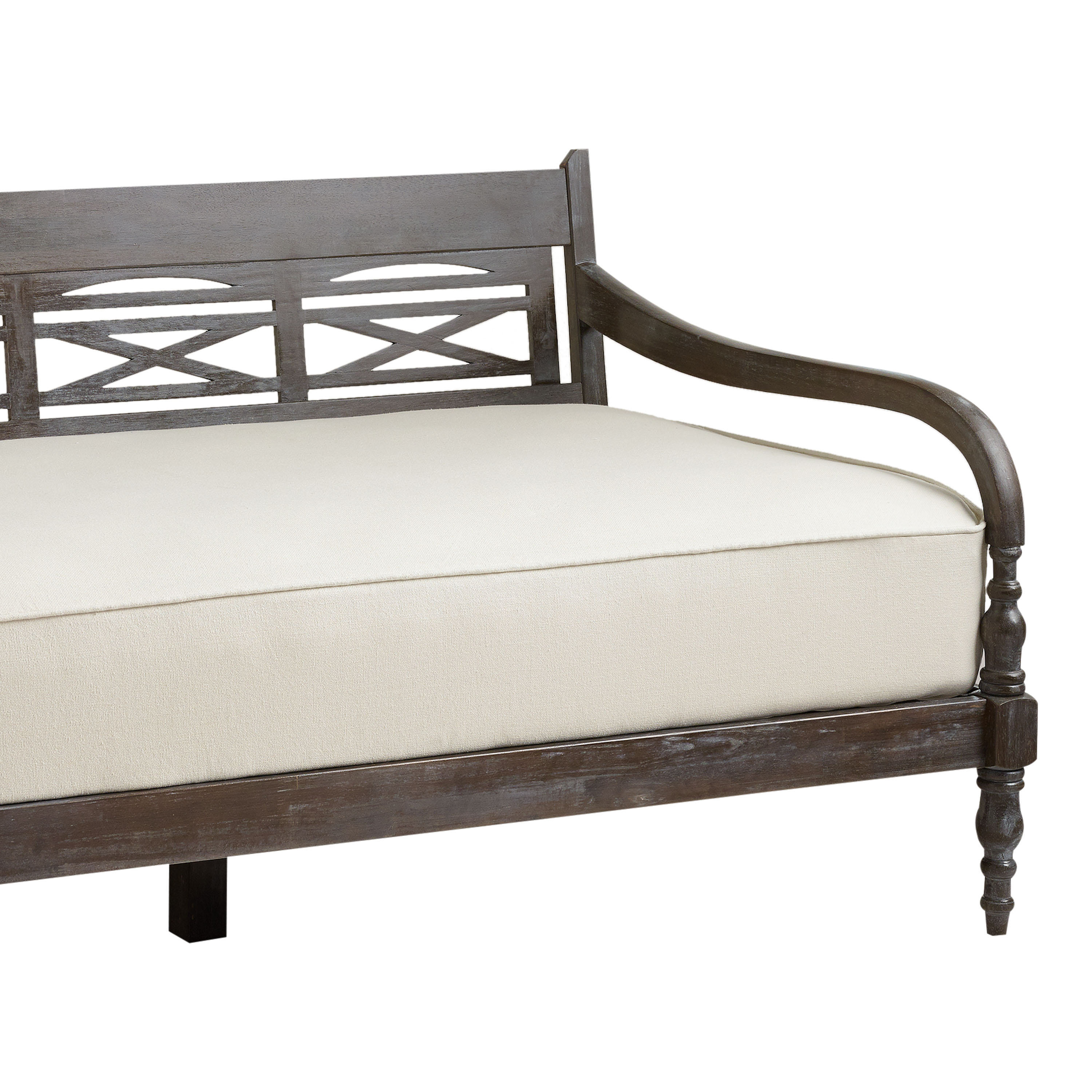 Marshmallow Burlap Twin Mattress Cover | World Market