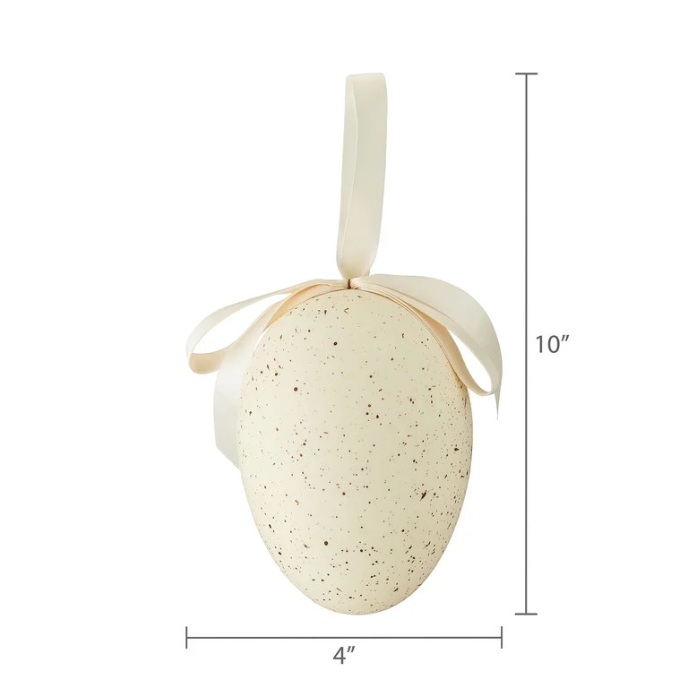 Speckled Egg Hanging Decoration, Cream, 10", Easter by Way To Celebrate | Walmart (US)