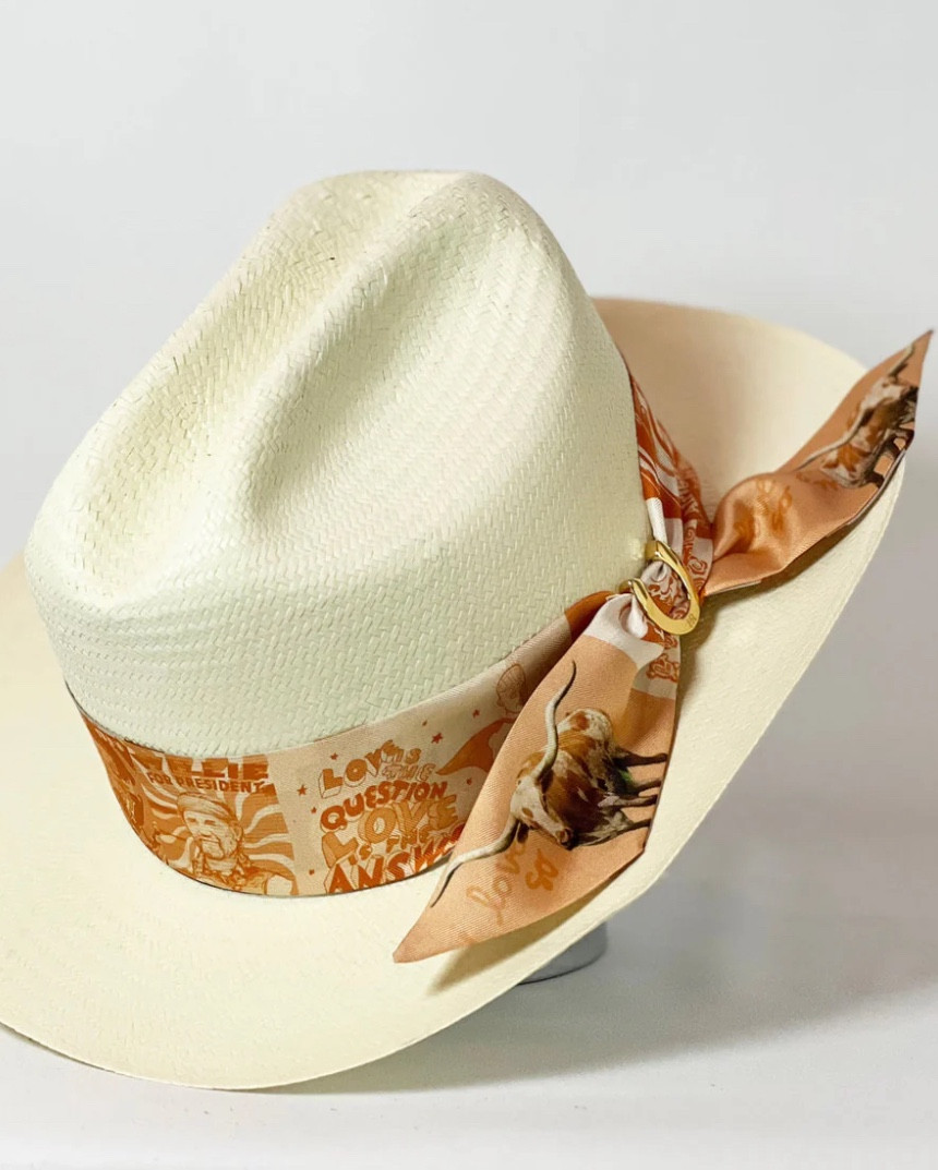 The @hamptonroaddesigns silk $55!“twillionaire” scarves make for the perfect neck, purse or cowboy hat accessory! 