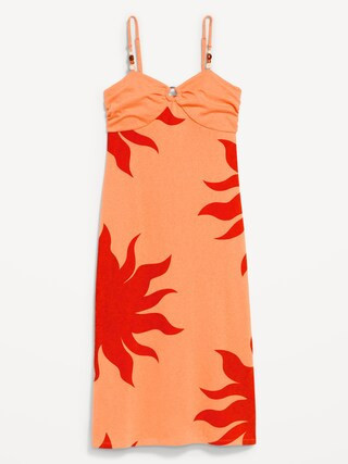 Beaded-Strap Beach Midi Dress | Old Navy (US)